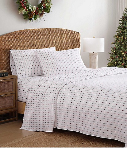 Tommy Bahama Pineapple Pinstripe Washed Cotton Percale Sheet Set