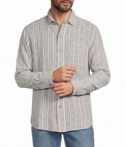 Tommy Bahama Raffia Dunes Stripe Long Sleeve Woven Shirt