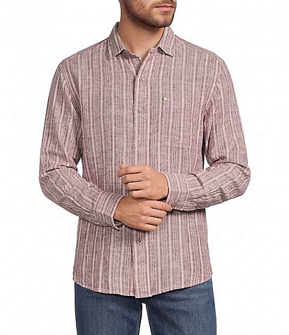 Tommy Bahama Raffia Dunes Stripe Long Sleeve Woven Shirt