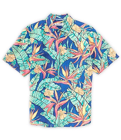 Tommy Bahama Sand Linen Birds And Paradise Short Sleeve Woven Shirt