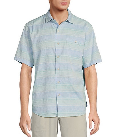 Tommy Bahama Sardina Stripe Short Sleeve Woven Shirt