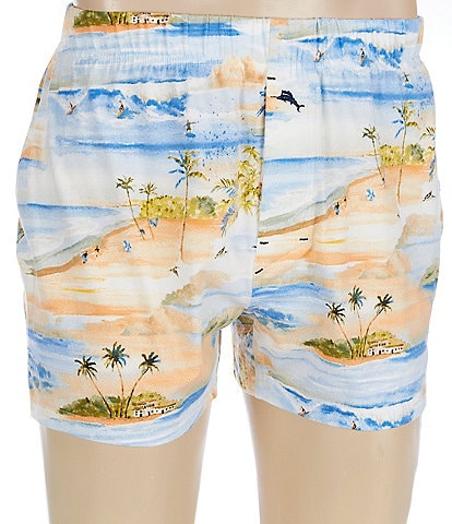Tommy Bahama Scenic Beach 4.25#double; Inseam Knit Boxers