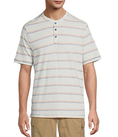 Tommy Bahama Soleil Stripe Short Sleeve Henley Shirt