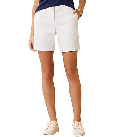 Tommy Bahama Stretch Boracay Solid Mid Rise 7#double; Shorts