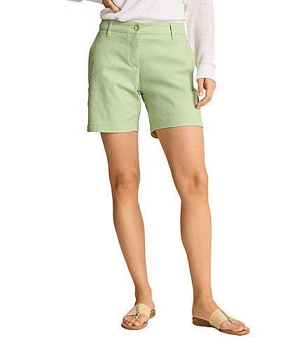 Tommy Bahama Stretch Boracay Solid Mid Rise 7#double; Shorts
