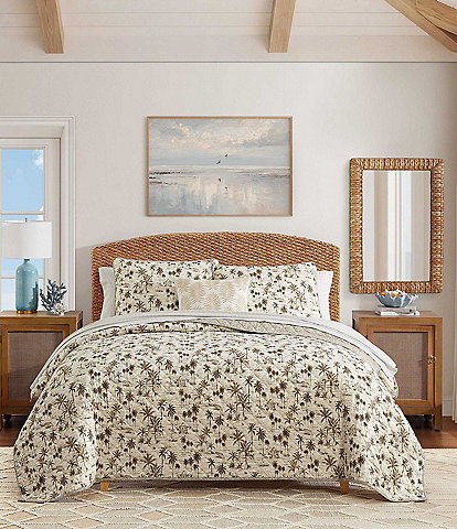 Tommy Bahama Surfside Palm Textured Cotton Reversible Quilt Mini Set