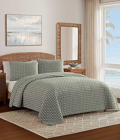 Tommy Bahama Trellis Texture Cotton Reversible Mini Quilt