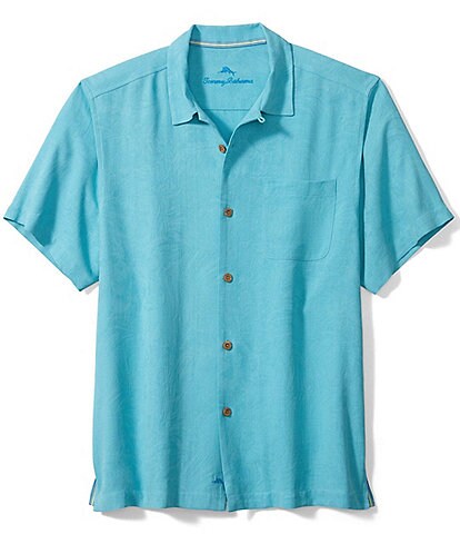 Tommy Bahama Solid Tropic Isle Short-Sleeve Woven Camp Shirt