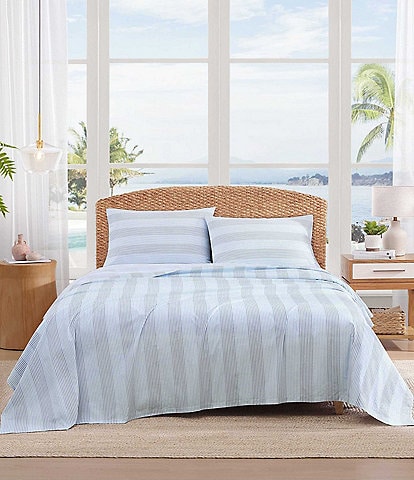 Tommy Bahama Weekend Stripe Cotton Percale Sheet Set