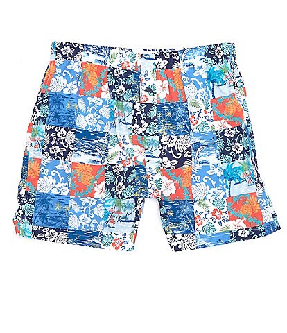 Tommy Bahama Woven Patch Print 10.5#double; Outseam Boxer Shorts