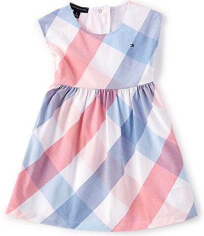 Tommy Hilfiger Little Girls 2T-6X Yard Dyed Triblend Woven Plaid Dress