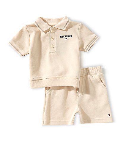 Tommy Hilfiger Baby Boys 3-6 Months Short-Sleeve Pique Polo Shirt & Matching Shorts Set