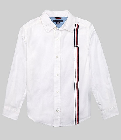 Tommy Hilfiger Big Boys 8-20 Long-Sleeve Signature Taped Woven Shirt