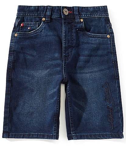 Tommy Hilfiger Big Boys 8-20 Script Logo Denim Shorts