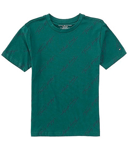 Tommy Hilfiger Big Boys 8-20 Short Sleeve Angeld Script Printed T-Shirt