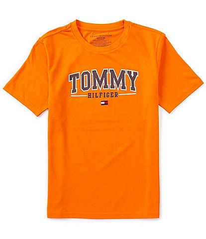 Tommy Hilfiger Big Boys 8-20 Short Sleeve Arch Overwrite T-Shirt