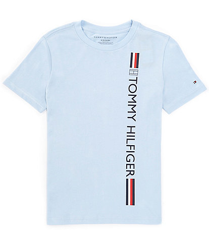 Tommy Hilfiger Big Boys 8-20 Short Sleeve Logo/Bar-Graphic T-Shirt
