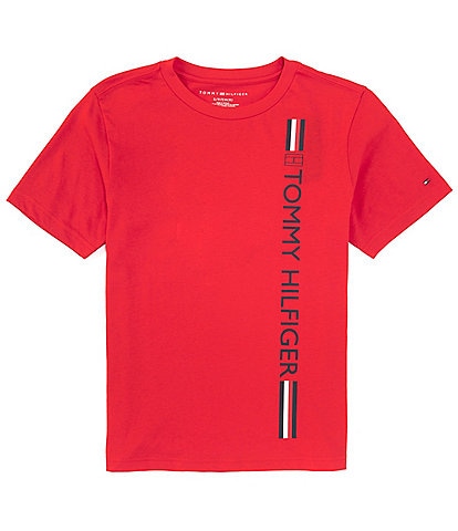 Tommy Hilfiger Big Boys 8-20 Short Sleeve Logo/Bar-Graphic T-Shirt