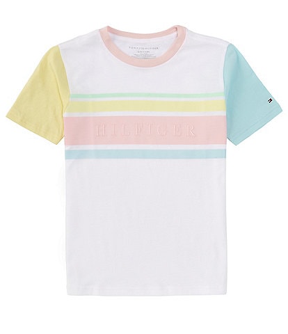 Tommy Hilfiger Big Boys 8-20 Short Sleeve Pastel Lines Jersey T-Shirt