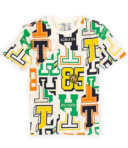 Tommy Hilfiger Big Boys 8-20 Short Sleeve Varsity Letter Printed T-Shirt