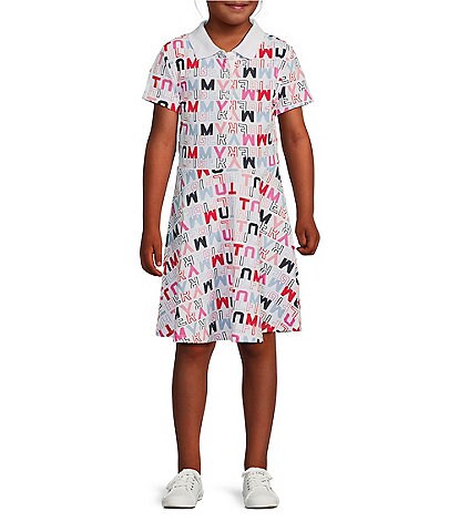 Tommy Hilfiger Big Girl 7-16 Logo- Print Polo Shirtdress