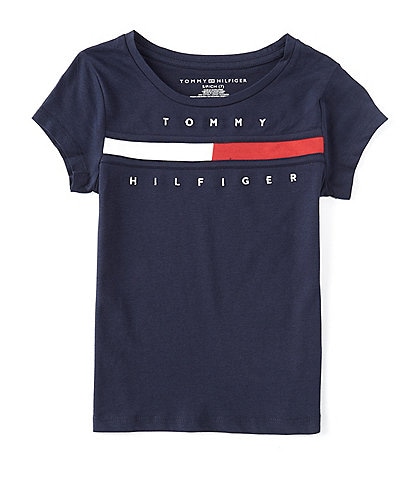 Tommy Hilfiger Big Girls 7-16 Short-Sleeve Pieced Flag T-Shirt