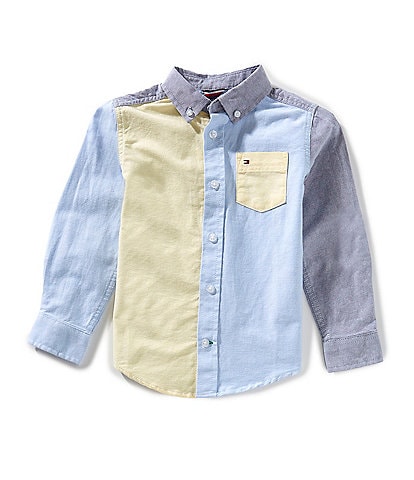 Tommy Hilfiger Little Boys 2T-7 Long Sleeve Quad Oxford Shirt