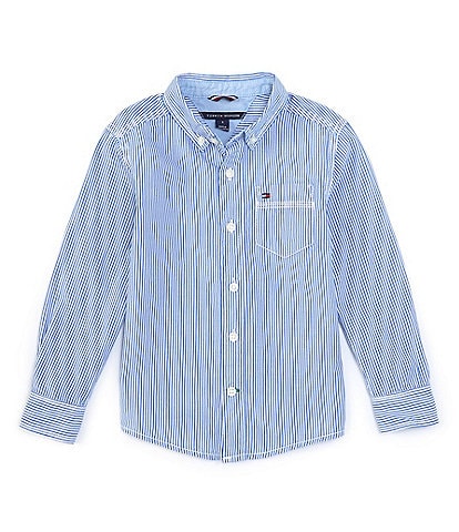Tommy Hilfiger Little Boys 2T-7 Long-Sleeve Stripe Button-Front Shirt