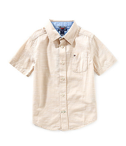 Tommy Hilfiger Little Boys 4-7 Textured Woven Shirt