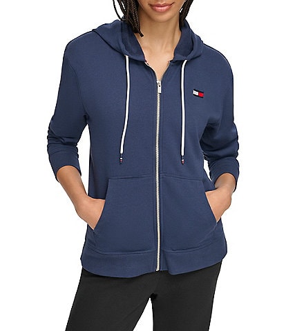 Tommy Hilfiger Sport Relaxed Full Zip Logo Embroidery Hoodie