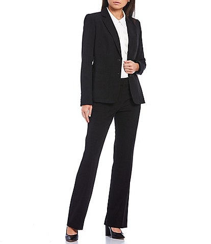 Tommy Hilfiger Stretch Woven Suiting Two Button Jacket & Sutton Stretch Woven Slim Bootcut Pants