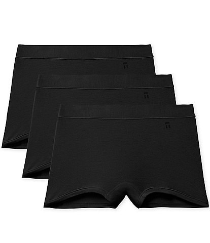 Tommy John Cool Cotton Moisture-Wicking Boyshort Panty 3-Pack