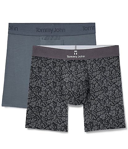 Tommy John Second Skin Etched Bud 6" Inseam Boxer Briefs 2-Pack