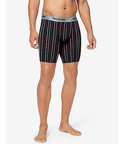 Tommy John Second Skin Striped 8#double; Inseam Boxer Briefs