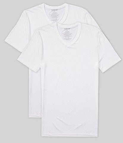 Tommy John Second Skin Short Sleeve Slim Fit V Neck T-Shirts 2-Pack