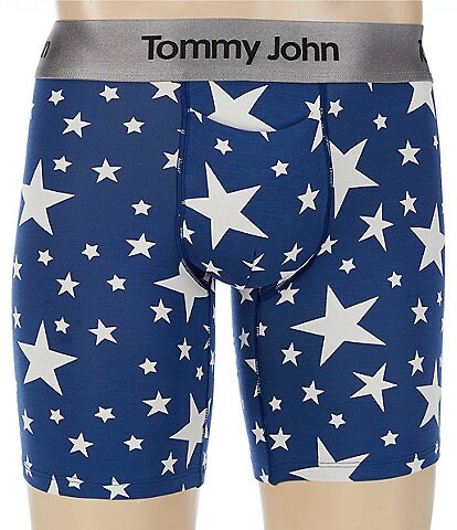 Tommy John Second Skin Stars 6#double; Inseam Boxer Briefs
