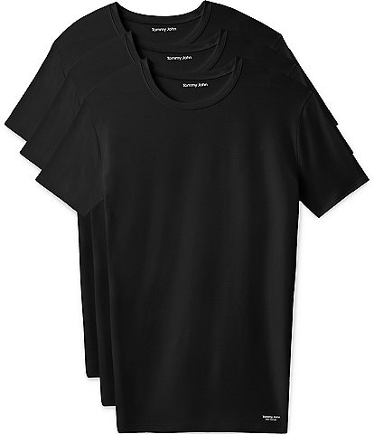 Tommy John Short Sleeve Crew Neck Stay Tucked Undershirt 3-Pack