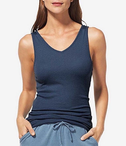 Tommy John Solid V-Neck Sleeveless Knit Coordinating Lounge Top