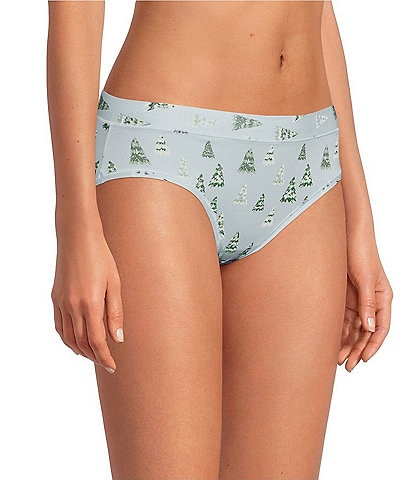 Tommy John Tree Print Second Skin Holiday Hipster Panty