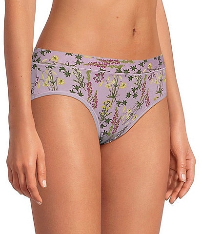 Tommy John Women's Second Skin Floral Printed Hipster Panty