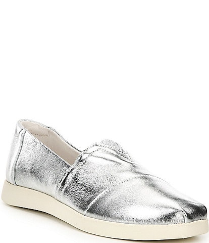TOMS Alpargata Metallic Leather Slip-Ons