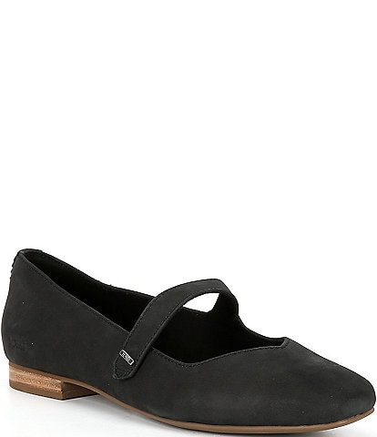 TOMS Bianca Leather Mary Jane Flats