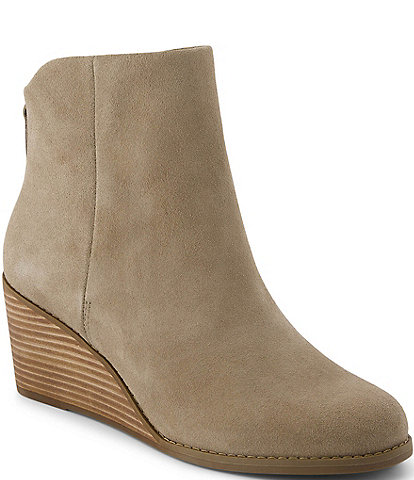 TOMS Casey Suede Wedge Booties