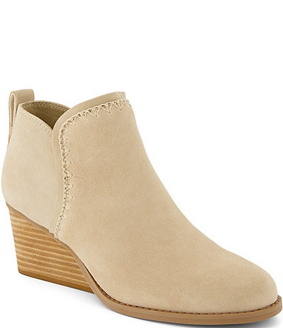 Beige wedge booties best sale