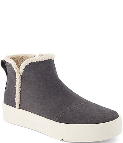 TOMS Verona Mid Suede Faux Fur Sneaker Booties