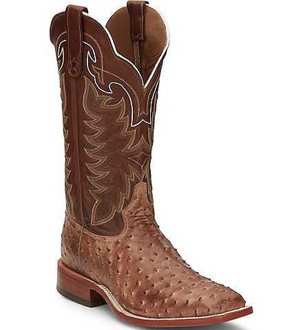 Tony Lama Men's Hays 13" Full Ostrich Quill Western Boots