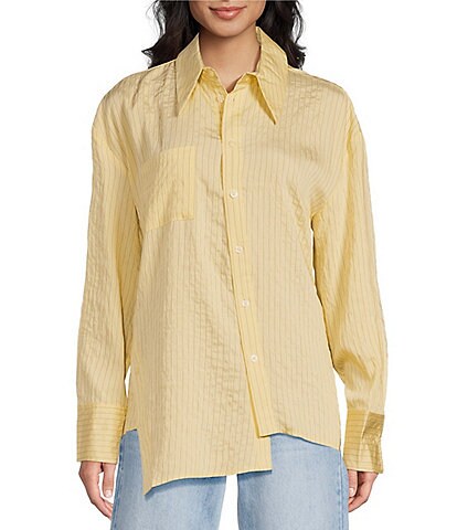 TOPSHOP Asymmetric Placket Button Front Top