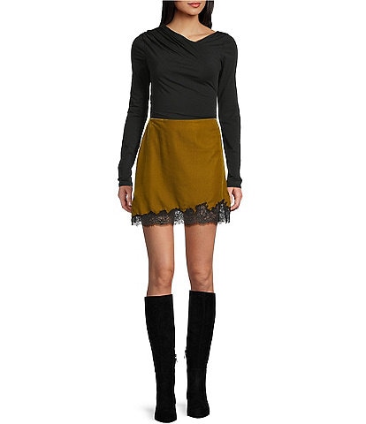 TOPSHOP Asymmetric Slash Top