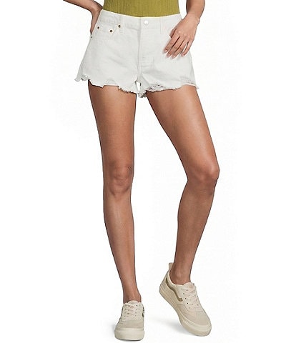 TOPSHOP Denim A-Line Mom Shorts