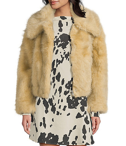 TOPSHOP Faux Fur Bomber Jacket